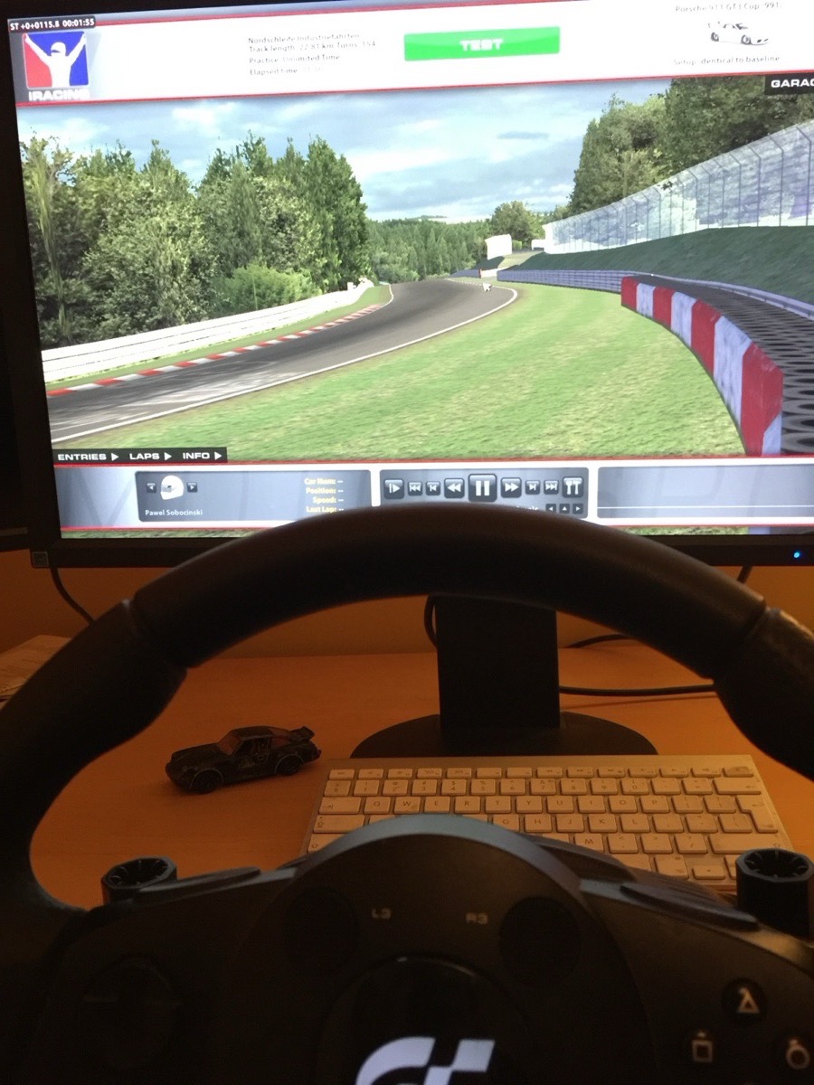 Sim racing rig at home