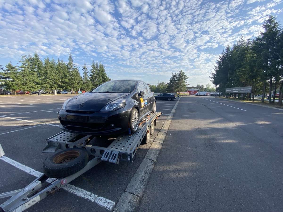 The Clio in the paddock