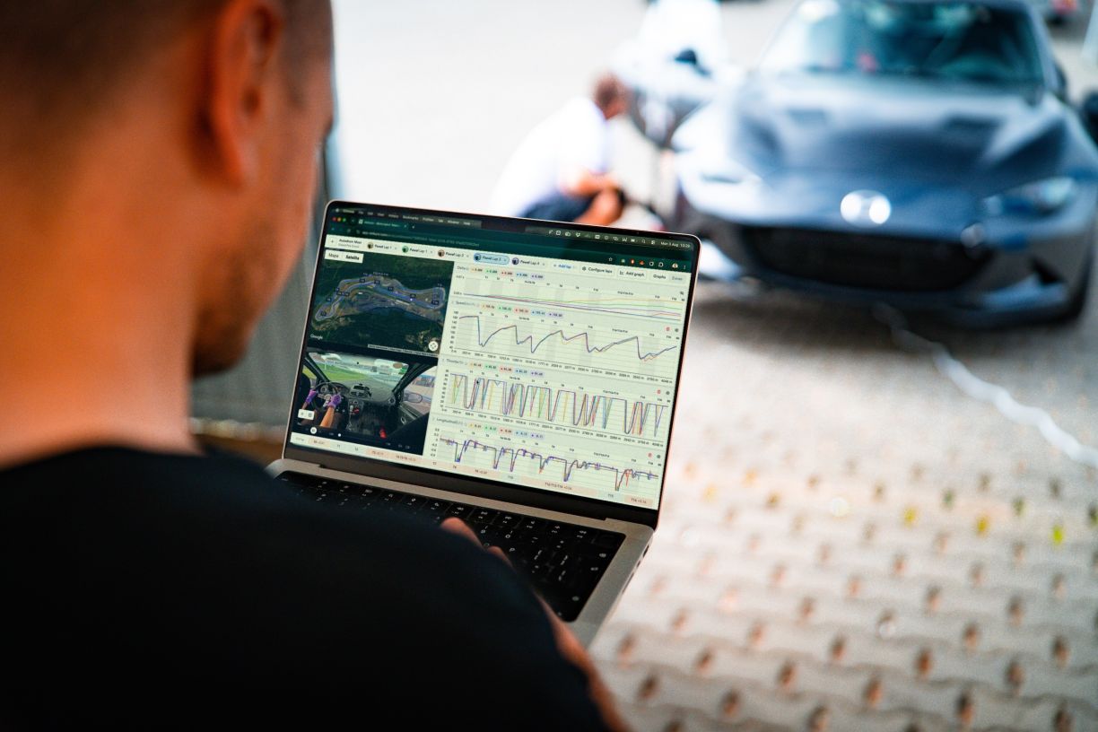 The Vetkuro web analyzer open on a laptop in the paddock